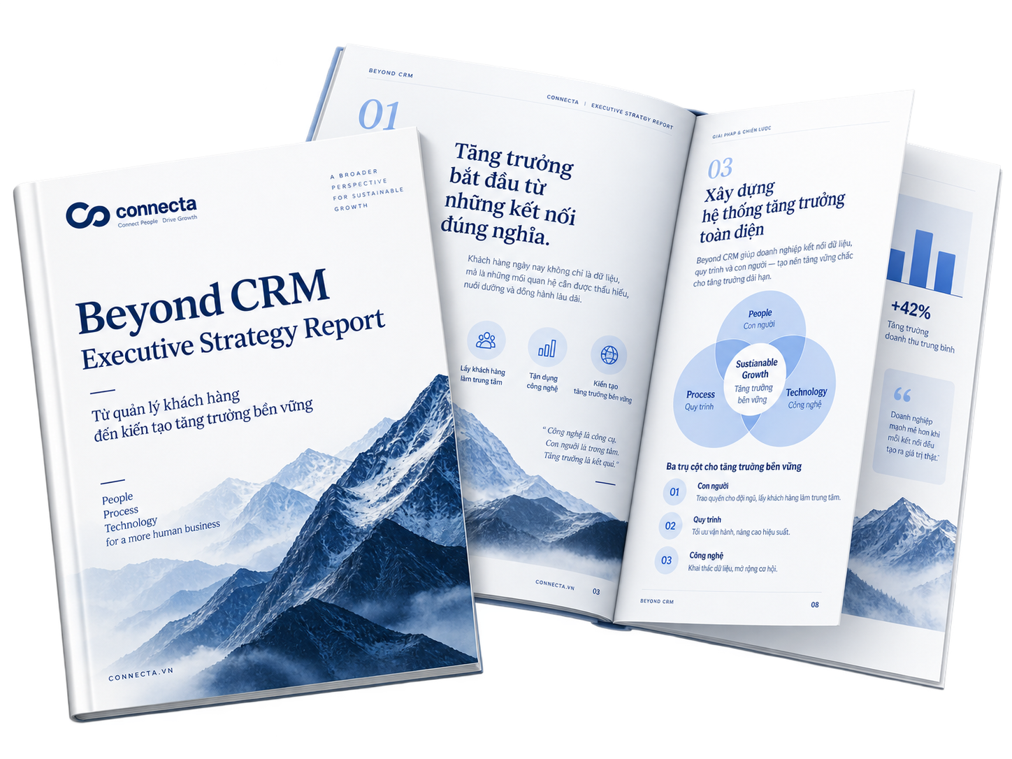 Xem trước bìa và trang trong của báo cáo Beyond CRM